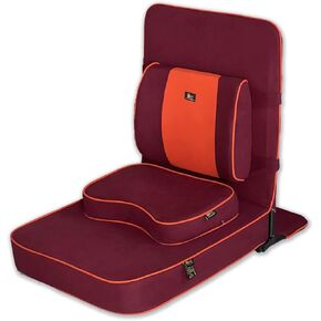 Friends of Meditation Extra Large Meditation Chair and Yoga Chair w Back Support Cushion and Meditation Block | Yoga Chair for Adults | Premium Floor Chair | Portable | Black, Seat Size: 24x22 in