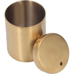 Cyrank Toothpick Holder, 3.1x2.2in Stainless Steel Toothpick Holder Dispenser Pocket Toothpick Holder Metal Toothpick Storage Box for Table, Restaurant, Travel(Gold)