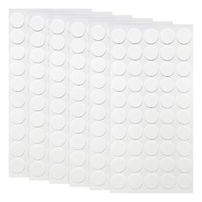 300Pcs Double Sided Adhesive Dots, 0.6" Clear Acrylic Dots with Strong Glue. Removable, Traceless, and Waterproof. Suitable for Classroom, Office, Crafts