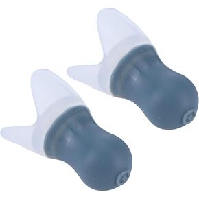 Sauna Earplug, Silicone Noise Reduction Waterproof Anti Allergic Pressure Reduction Earplug with Black Sealing Bottle for Swimmers and Bathers for Swimming(Gray earplugs + Black Bottle)