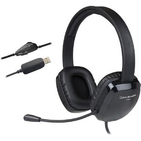Cyber Acoustics USB-C Stereo Headset (AC-6014), in-Line Volume and Mute Controls for PCs, Chromebooks, and USB-C Devices, Ideal for K-12 Classrooms or Home, Made with 60 Percent Recycled Plastic