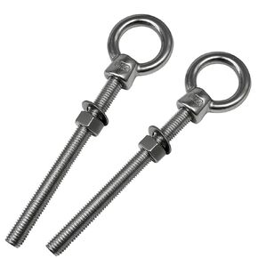 Eye Bolts, 2pack 1/2" x 4-3/4" Heavy Duty Shoulder Lifting Ring Threaded Eyebolts with Nuts Washers 316 Stainless Steel Marine Grade Eyebolt