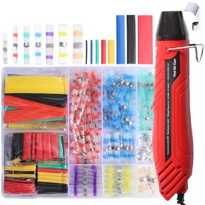 Solder Seal Wire Connectors Heat Gun Self Soldering Shrink Butt Waterproof Insulated Electrical Terminals Marine Automotive Boat Truck Wiring Stick Solderstick Connector Kit