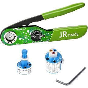 JRready ST2165 M22520/1-01 Crimp Tool Kit NEW-ASF1G Crimping Tool with Universal screw adjustment UF2-5 and PH102 M22520/1-02 Turret Head Positioner for 12-26 AWG Wire Harness