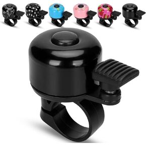 Kid Bike Bell - Bicycle Bell for Kids Boys Girls Adults | 120db Classic Mini Loud Bike Ring - Cool Bike Bell Design with Crisp Clear Sound for MTB,BMX,City Bike,Scooter -Kid Bike Accessories