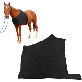 Stretchy Horse Shoulder Guard, High Elastic Spandex Fabric Horse Vest - Adding Comfort Anti-Rub Bib, Breathable Protective Chest Protector Black M