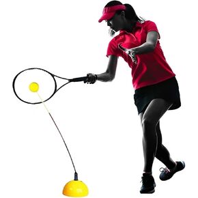 Tennis Trainer Rebound Ball Solo Tennis Practice Rebounder Device Indoor Outdoor Tennis Self Training Equipment Strengthen Overall Muscle Memory Correct Body Posture for Beginners