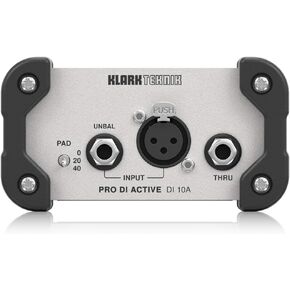 Klark Teknik PRO DI ACTIVE DI 10A Active DI Box with Midas Transformer, Extended Dynamic Range and Phantom/Battery Operation