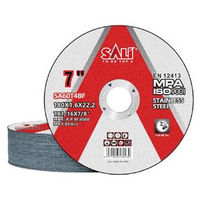 SALI 25 Pack Cut Off Wheels 7 Inch General Purpose Stainless Steel Cutting Wheel for 7" Grinders- Cutting Disc Aggressive Cutting 7" x 1/16" x 7/8" Operating Up to RPM 8500 and 80 M/S