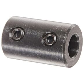 RC-031 Black Oxide Plated Mild Steel Rigid Coupling, 5/16" Bore, 5/8" Outside Diameter, 1" Length, #10-32 x 1/8" Set Screw