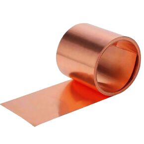 Pure Copper with Copper Flash Metal foil roll，28 Ga, 2 "Wide x 10FT, 99.9+% Pure Copper Sheet roll, Home Repair, Decorating and DIY(Multiple Sizes)