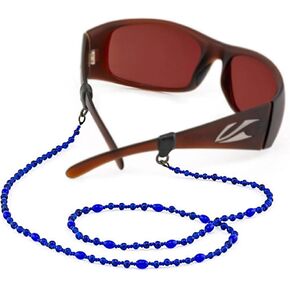 Croakies Czech Glass Cords Blue Spec End