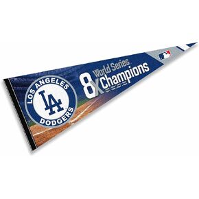 WinCraft Los Angeles Dodgers 8 Time World Champions Soft Felt Pennant