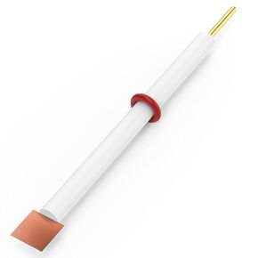Copper Electrode, 99.95% Purity 10x10x0.1mm Metal Sheet Electrode Copper Sheet Electrode with PTFE Body Compatible with Labasics Electrolytic Cell