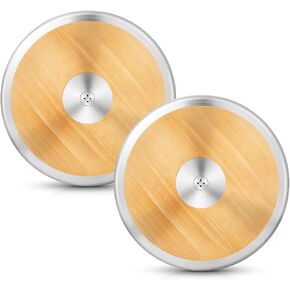 2 Pcs Wood Competition Practice Discus Athletic Gear Club Discus Track and Field Discus for High School Boys Girls Training