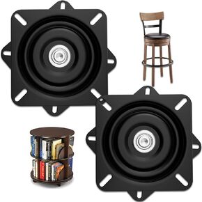 6Inch Heavy Duty Stool Boat seat Swivel Base Plate Replacement,Chair Swivel Base with Solid Ring for 360 °Suitable for Lazy Susan Turntable bar Stool Chairs Square Boat Chairs Rotating Replacement