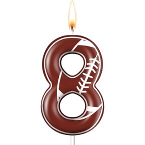 Tondiamo Football Birthday Number Candles Football Birthday Candle Football Candles for Cake Football Cake Topper for Boys Girls Kids Party Supplies Anniversary Celebrations Decorations (Number 1)