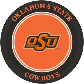 Oklahoma State Cowboys 9" Paper Plates - Officially Licensed - Plates with University Logo - Party supplies for Tailgating, Viewing Parties & Graduation - 8 Pack