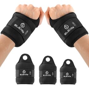 Wrist Weights with Thumb Loops Lock for Women & Men, 0.5lb*2/1lb*2/1.5lb*2/2lbs*2/3lbs*2, Suitable for Walking, Running, Yoga, Aerobics，Wrist & Ankle Weights Strength Training
