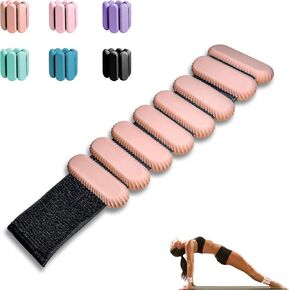 Ankle Weights for Women Men, Adjustable Wrist Weighted Bracelet for Home Gym Workout, Walking, Running, Travel, Pilate, Yoga, Exercise,Barre,Strength Training. Set of 2 (1Lb Each)