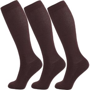 +MD Compression Socks for Women Men, Bamboo Viscose,3 Pairs 8-15mmHg Knee High Support Socks for Pregnant Nurses Travel