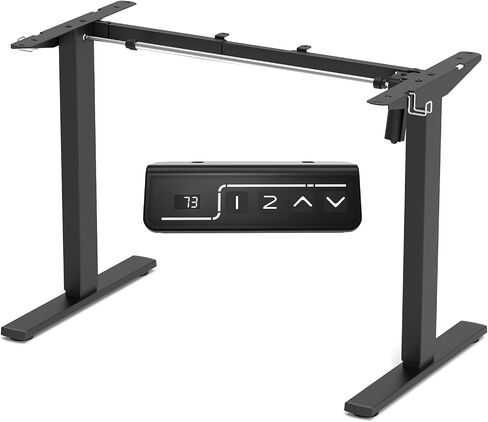 Height Adjustable Standing Desk Frame, Electric Sit Stand Desk Base with Automatic Memory Smart，Handset Ergonomic Standing Desk Base Workstation Frame for 40'' to 63'' Desk Tops（white Frame） in Saudi Arabia