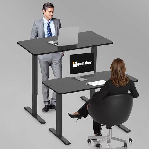 Height Adjustable Standing Desk Frame, Electric Sit Stand Desk Base with Automatic Memory Smart，Handset Ergonomic Standing Desk Base Workstation Frame for 40'' to 63'' Desk Tops（white Frame） in Saudi Arabia