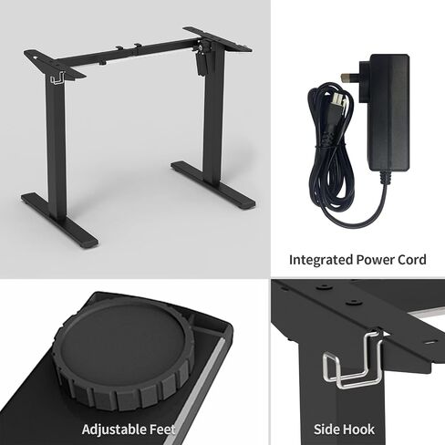 Height Adjustable Standing Desk Frame, Electric Sit Stand Desk Base with Automatic Memory Smart，Handset Ergonomic Standing Desk Base Workstation Frame for 40'' to 63'' Desk Tops（white Frame） in Saudi Arabia