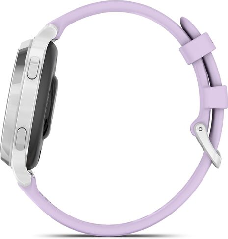 Wearable4U Garmin Lily 2 Active, Lunar Gold with Bone Silicone Band, Small and Stylish Smartwatch, Built-in GPS, Hidden Display, Patterned Lens, Up to 9 Days Battery Life White Earbuds Bundle in Saudi Arabia