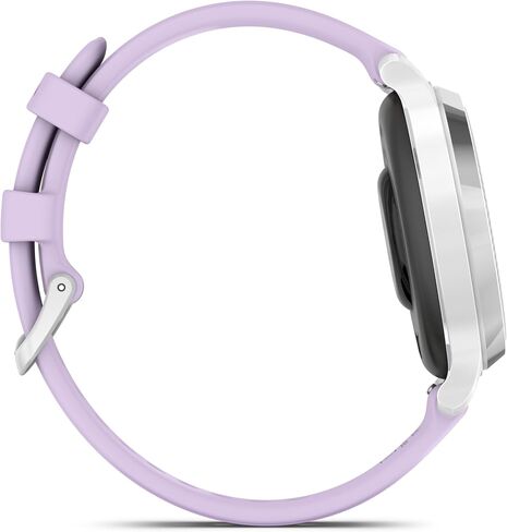 Wearable4U Garmin Lily 2 Active, Lunar Gold with Bone Silicone Band, Small and Stylish Smartwatch, Built-in GPS, Hidden Display, Patterned Lens, Up to 9 Days Battery Life White Earbuds Bundle in Saudi Arabia