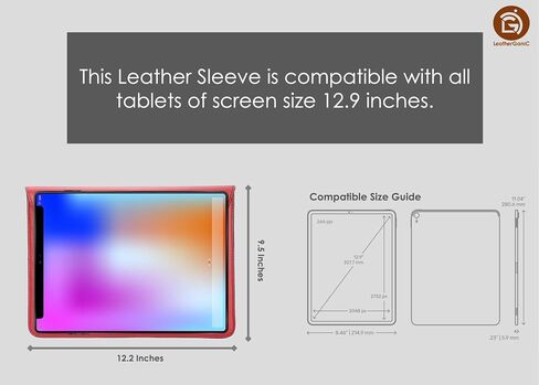 حافظة جلدية لجهاز iPad 12 Pro 3/4/5/6 Gen Remarkable 2 حافظة iPad 11 حافظة جلدية للكمبيوتر اللوحي للرجال والنساء - بني in Kuwait