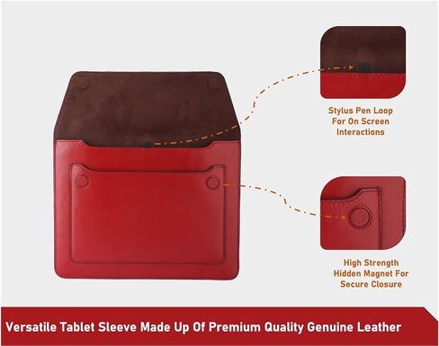 حافظة جلدية لجهاز iPad 12 Pro 3/4/5/6 Gen Remarkable 2 حافظة iPad 11 حافظة جلدية للكمبيوتر اللوحي للرجال والنساء - بني in Kuwait