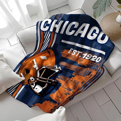 Sport Blanket 60" X 50" Cozy Soft Flannel Throw Blankets Lightweight Warm Style Merch Gear Football Blanket Gifts For Men Women Boys KidsORANGE in Saudi Arabia