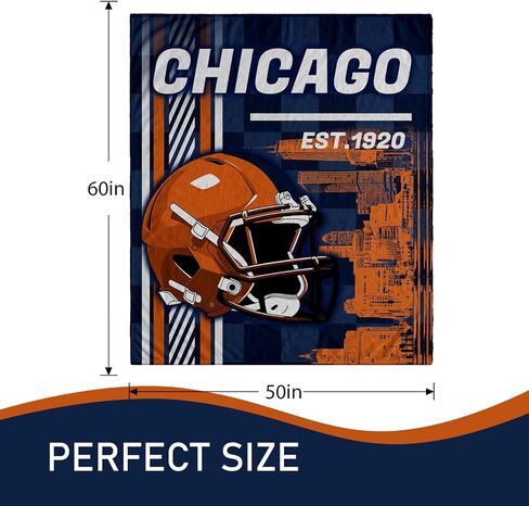 Sport Blanket 60" X 50" Cozy Soft Flannel Throw Blankets Lightweight Warm Style Merch Gear Football Blanket Gifts For Men Women Boys KidsORANGE in Saudi Arabia