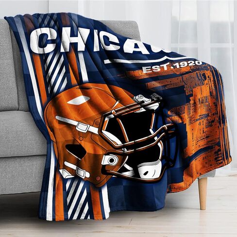 Sport Blanket 60" X 50" Cozy Soft Flannel Throw Blankets Lightweight Warm Style Merch Gear Football Blanket Gifts For Men Women Boys KidsORANGE in Saudi Arabia