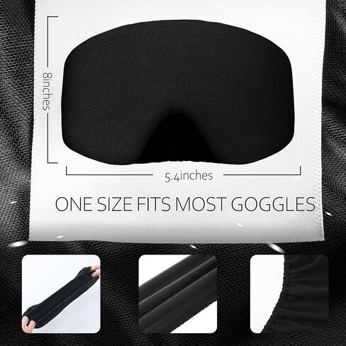 4 Pieces Ski Snowboard Goggle Cover Sleeve, Goggle Cover Microfiber Protective Lens Scratch Dust Protection for Travel Apres in Saudi Arabia