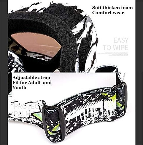 Zsling OTG Ski Snow Goggles, UV Protection Anti Fog Snowboard Goggles for Men Women Youth in Kuwait
