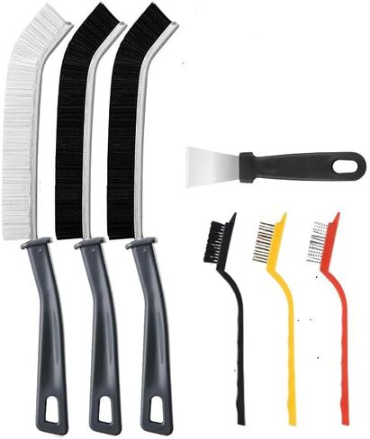 7Pcs Crevice Cleaning Brush, Multifunctional Cleaning Brush Scrub Brush,Toilet Brush,Used in Narrow Corner Tight Spaces,Hard Bristle Grout Brush for Window,Kitchen,Bathroom,Faucets in Saudi Arabia