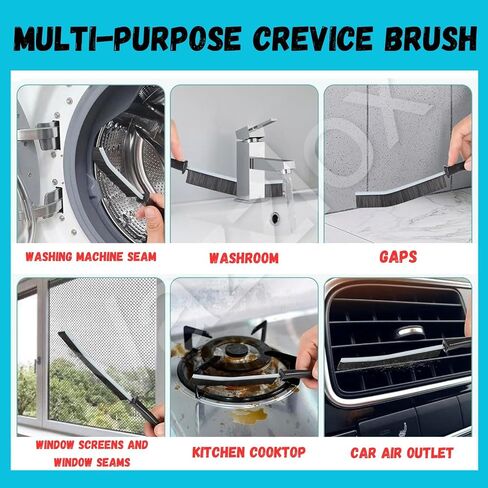 7Pcs Crevice Cleaning Brush, Multifunctional Cleaning Brush Scrub Brush,Toilet Brush,Used in Narrow Corner Tight Spaces,Hard Bristle Grout Brush for Window,Kitchen,Bathroom,Faucets in Saudi Arabia
