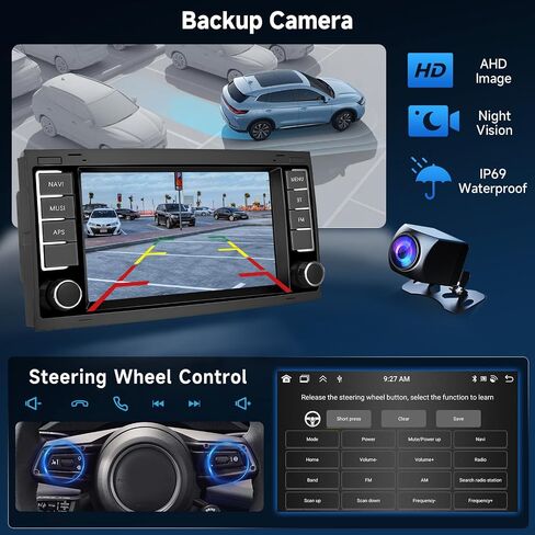 [2G+64G] Android Car Radio for VW Touareg 2004-2011 for Volkswagen T5 T6 Multivan 2004-2009 Wireless Carplay & Android Auto, 7 inch Touch Screen Bluetooth with Mirror Link GPS WiFi SWC FM/RDS/EQ in Saudi Arabia