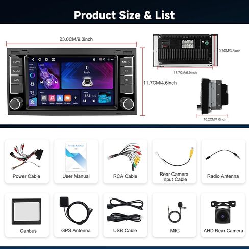[2G+64G] Android Car Radio for VW Touareg 2004-2011 for Volkswagen T5 T6 Multivan 2004-2009 Wireless Carplay & Android Auto, 7 inch Touch Screen Bluetooth with Mirror Link GPS WiFi SWC FM/RDS/EQ in Saudi Arabia