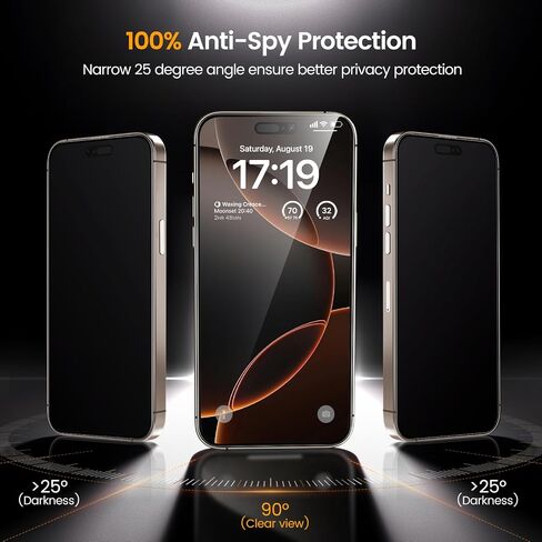 MOHAVE 2+2 Pack for iPhone 15 Pro Max Screen Protector 6.7" with Camera Lens Protector [Auto Alignment/Dust Removal] HD Clear Tempered Glass [Military Grade Shatterproof] Full Coverage in Saudi Arabia
