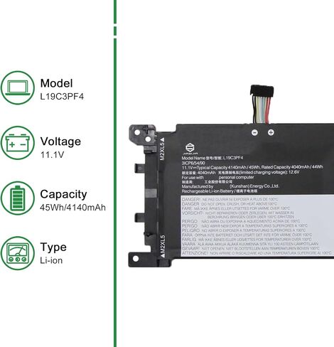 استبدال بطارية الكمبيوتر المحمول L21M4PE3 SB11F38368 5B11F38367 لجهاز Lenovo IdeaPad Yoga 7 16IAP7 14IAL7 14ARB7 Series L21L4PE0 SB11F38382 L21B4PE2 15.36V 71Wh in Saudi Arabia