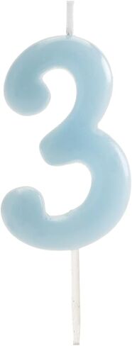 dekora - Original Birthday Candles Numbers in Blue - Candle 1 Birthday Boy - Birthday Candle 1 Year in Kuwait