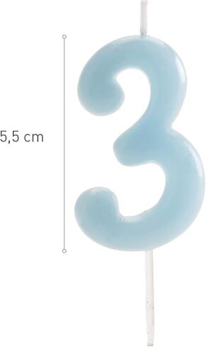 dekora - Original Birthday Candles Numbers in Blue - Candle 1 Birthday Boy - Birthday Candle 1 Year in Kuwait
