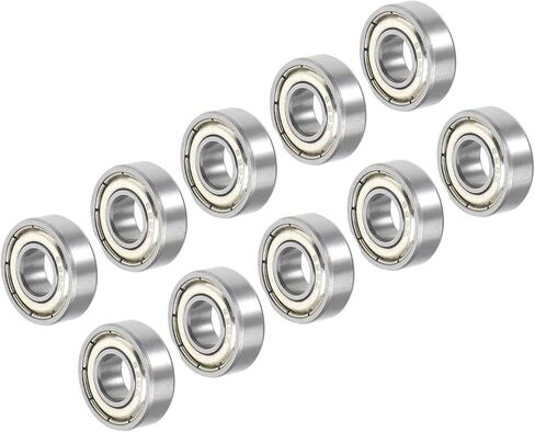 Deep Groove Ball Bearing, 687ZZ Model 7mm ID 14mm OD 5mm Thick, Carbon Steel Double Shield Bearings - (Applications: for Motor Skateboards Roller Wheels), 4 - Pieces in Saudi Arabia