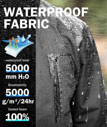 SWISSWELL Mens Rain Jackets Waterproof with Hood Lightweight Windbreaker Jackets Rain Coat for Golf Fishing Running Cycling in Saudi Arabia