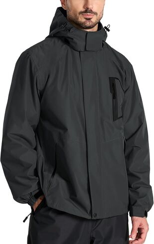 SWISSWELL Mens Rain Jackets Waterproof with Hood Lightweight Windbreaker Jackets Rain Coat for Golf Fishing Running Cycling in Saudi Arabia