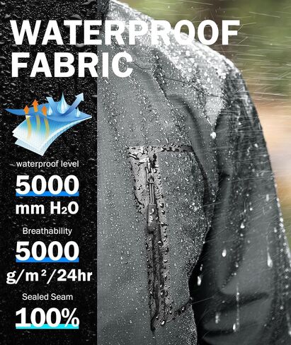 SWISSWELL Mens Rain Jackets Waterproof with Hood Lightweight Windbreaker Jackets Rain Coat for Golf Fishing Running Cycling in Saudi Arabia