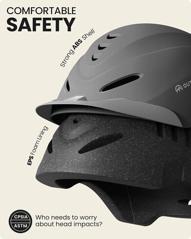 OutdoorMaster Equestrian Helmet, Horse Riding Helmet with Sun Visor and Excellent Ventilation, Adjustable Safe Helmet for Men, Women & Youth in Saudi Arabia